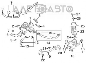 Water pump Hyundai Sonata 16-19 hybrid