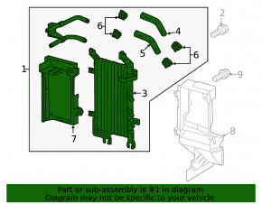Lexus LX570 08-21 automatic transmission cooling radiator complete with hoses