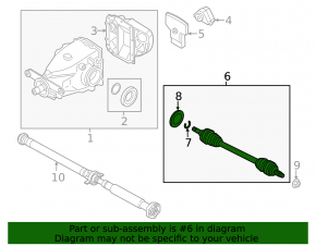 Drive axle rear right BMW 3 F30 13-18 d-28mm rusty, thread stripped