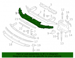 Front bumper absorber BMW 8 G15 G16 20-25 840i, m850i, with m type, bumper support, Without m type, bumper support, Without M8, bumper support