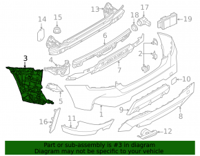 Rear bumper mount, left outer, BMW 2 G42 2022-25