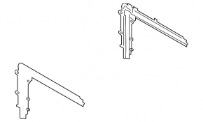 The mechanism of the electric trunk curtain of the BMW X5 G05 19-24 black, the fastenings of the linings are broken