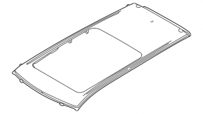 Metal roof for Mitsubishi Outlander 22-25 with panoramic windows, on the body