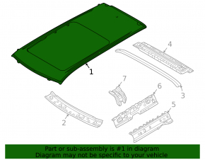 Metal roof for Mitsubishi Outlander 22-25 with panoramic windows, on the body