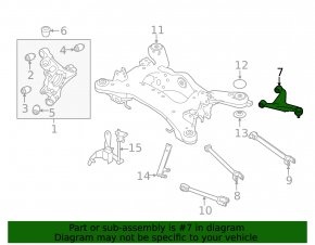 Upper rear right arm Infiniti Q50 14- with ball joint
