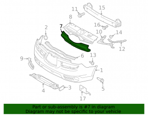 Front Bumper Absorber Subaru b9 Tribeca 06-07 Crack