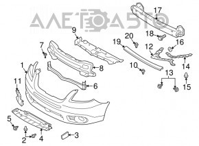 Front bumper grille right Subaru b10 Tribeca