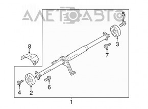Propeller shaft Audi A3 8V 15-20 4d, 5d is rusty, microcracks on the couplings
