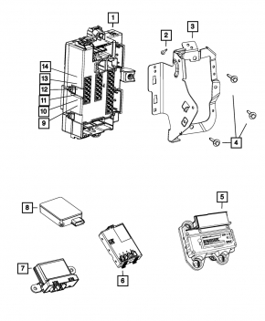 Body Control Module Dodge Dart 13-13