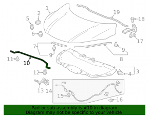 Support bonnet stop Honda HR-V 16-22