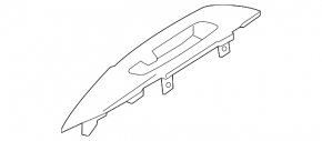 Nissan Rogue 14-20 Front Right Window Regulator Trim Black, Texture