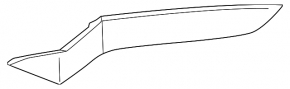 Right rear fender trim for Kia EV6 22-24, gloss black
