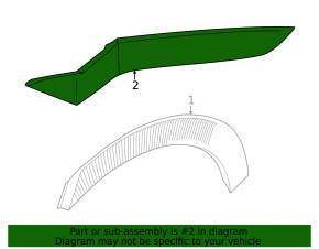 Right rear fender trim for Kia EV6 22-24, gloss black