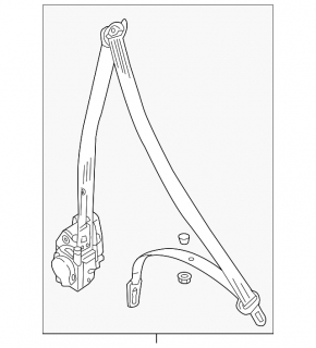 Driver's seat belt Audi A5 F5 17- 5D gray