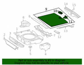 Trunk floor Mercedes W167 GLE 350 450 20-23 for 2 rows