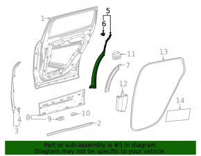 Side door seal, rear right, Mercedes H247 GLA 20-26