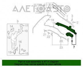 Windscreen wiper trapezoid with motor Mazda3 03-08