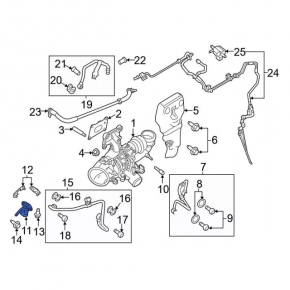 Ford Escape mk3 13-16 2.0T Turbo Oil Return Line