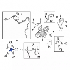 Ford Escape mk3 13-16 2.0T Turbo Oil Return Line