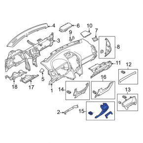 Front panel trim left Ford Explorer 16-19 beige, scratch