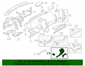 Front panel trim left Ford Explorer 16-19 beige, scratch