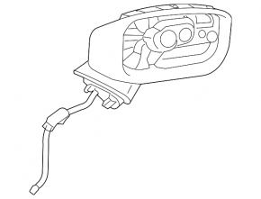 Right side mirror assembly for Mazda CX-5 17-25, 9 pins, heated, turn signal