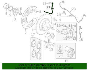 Rear left brake hose for Land Rover Discovery Sport 17-25
