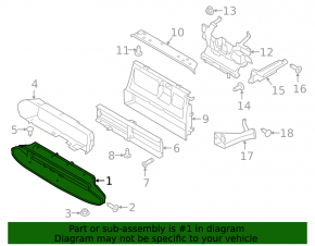 Lower radiator deflector for the Jaguar I-Pace 19-23