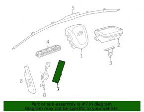 Airbag rear right seat Chevrolet Malibu 13-16