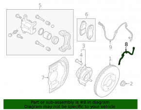 Front left brake hose for Nissan Rogue Sport 17-22