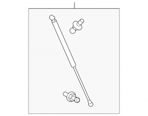 Right hood shock absorber for Toyota Land Cruiser 16-21 rest.