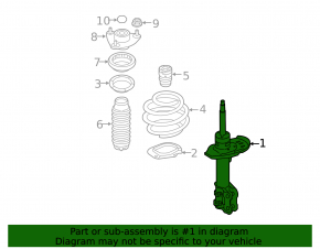 Front left shock absorber Hyundai Azera 12-17