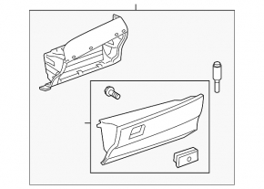 Toyota Camry v40 glove compartment, black