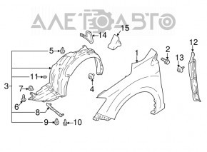 Front left wing Subaru Impreza 17-23 GK