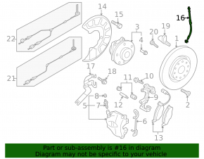 Front left brake hose for Audi Q3 15-18