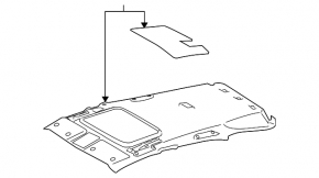Headlining Lexus RX300 RX330 RX350 RX400h 04-09 gray under the sunroof