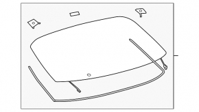 Toyota Prius 50 16-16 rear trunk glass (main windshield wiper)
