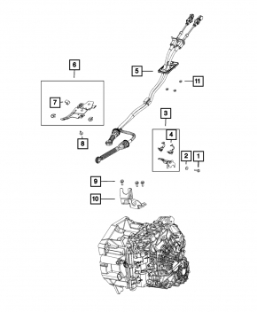 Gearbox cable Jeep Compass 17-20 MKPP