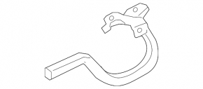 Left trunk lid hinge for a 1993 Honda Accord.