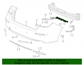 Rear bumper mount right outer Honda Civic XI FE/FL 22- upper 4d