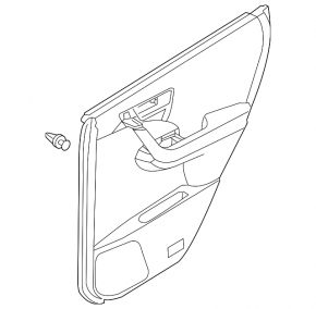 Rear left door panel, black, Nissan Murano z50 2003-2007