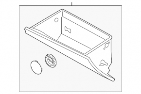 Glove box, glove compartment Kia Forte 4d 17-18 rest black