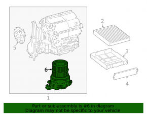 Motor heater fan Toyota Venza 21-