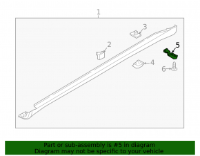 Mudguard threshold rear left Kia Niro 17-22 HEV, PHEV