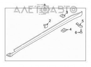 Mudguard rear left Kia Niro 17-22 HEV, PHEV worn