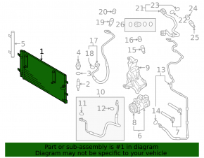 Air conditioning radiator condenser Audi A4 B8 08-12 prerest 2.0T