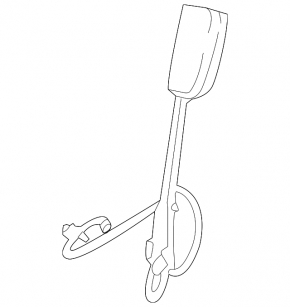 Black driver's seat belt latch for Porsche Macan 15-18, with wire