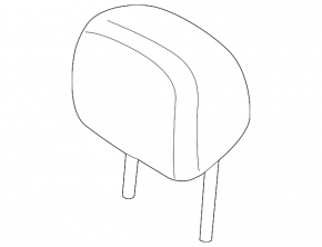 Headrest 2nd row right Porsche Macan 15-18 black leather