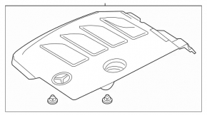 Mercedes GLC 300 20-22 engine cover