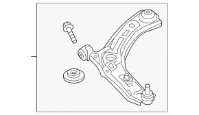 Lower front left control arm Mazda 3 19-23 Mexico built